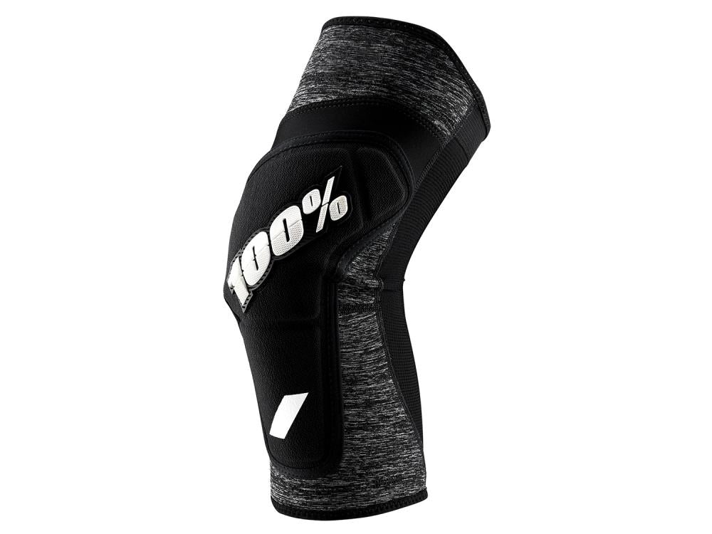 100% Ridecamp knee pads L Grey Heather / Black - leichter MTB-Knieschoner mit Top-Belüftung
