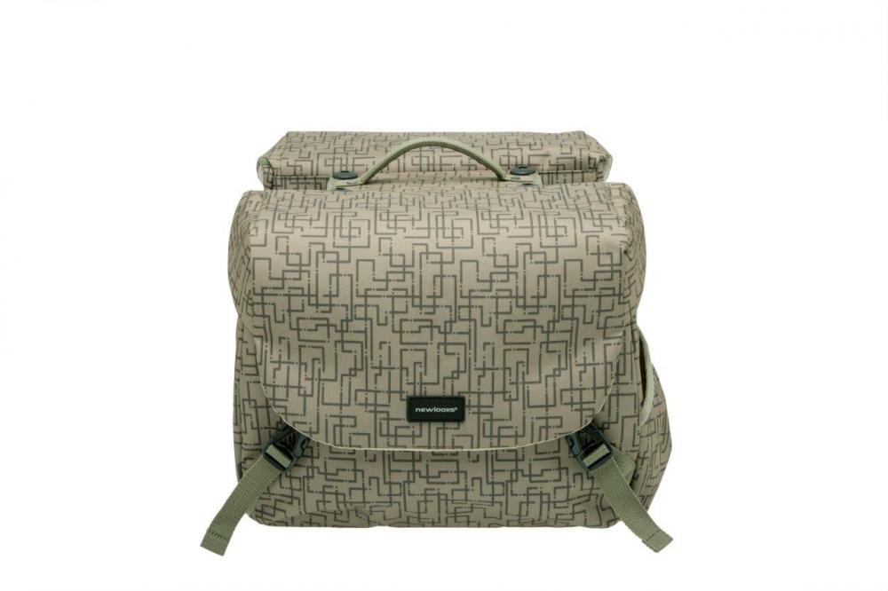 New Looxs Doppelpacktasche Mondi Joy Double RT 2x 19,5 Liter Ivy Walnut - viel Stauraum für Alltag & Tour