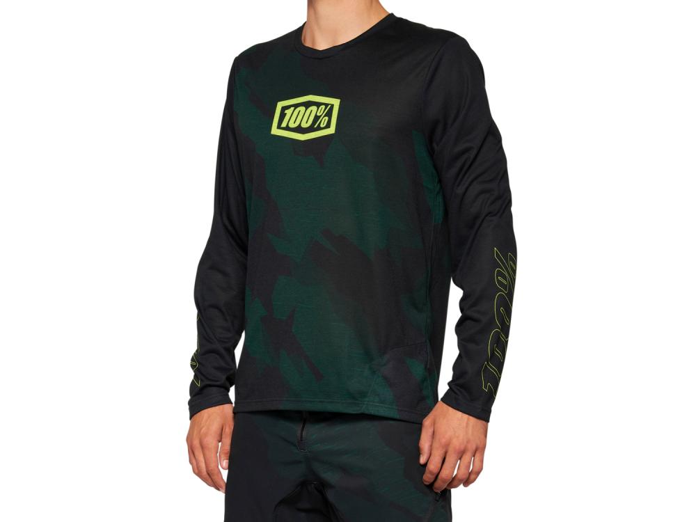 100% Airmatic LE Long Sleeve Jersey M Black Camo. - komfortables MTB-Trikot in moderner Ausführung