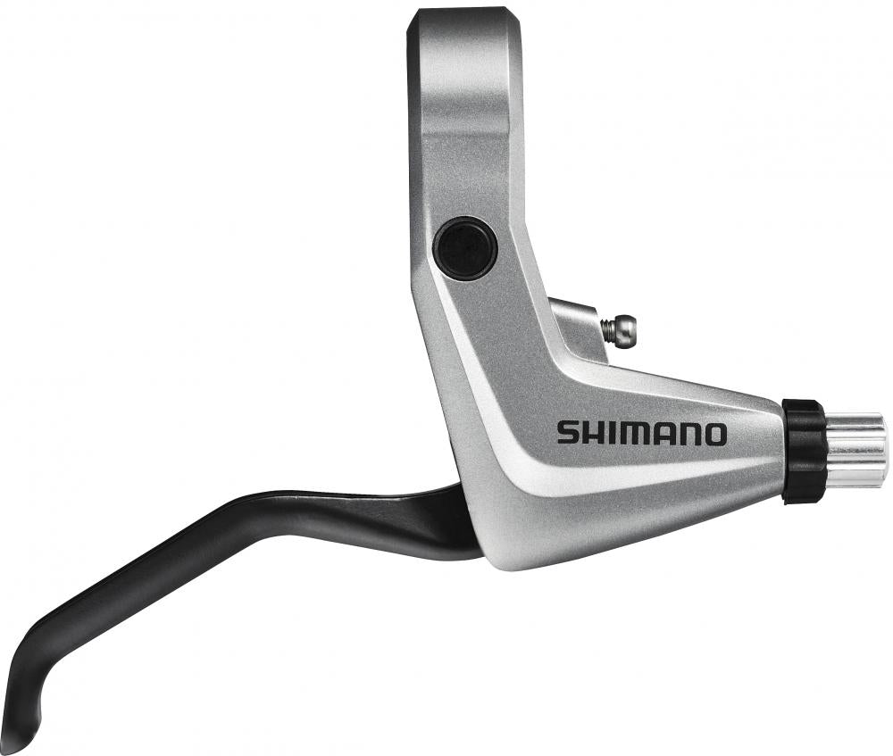 Shimano BL-T4000 Bremshebel Paar in Silber, inklusive Bremszügen und Hüllen für Trekking- und Cityräder.