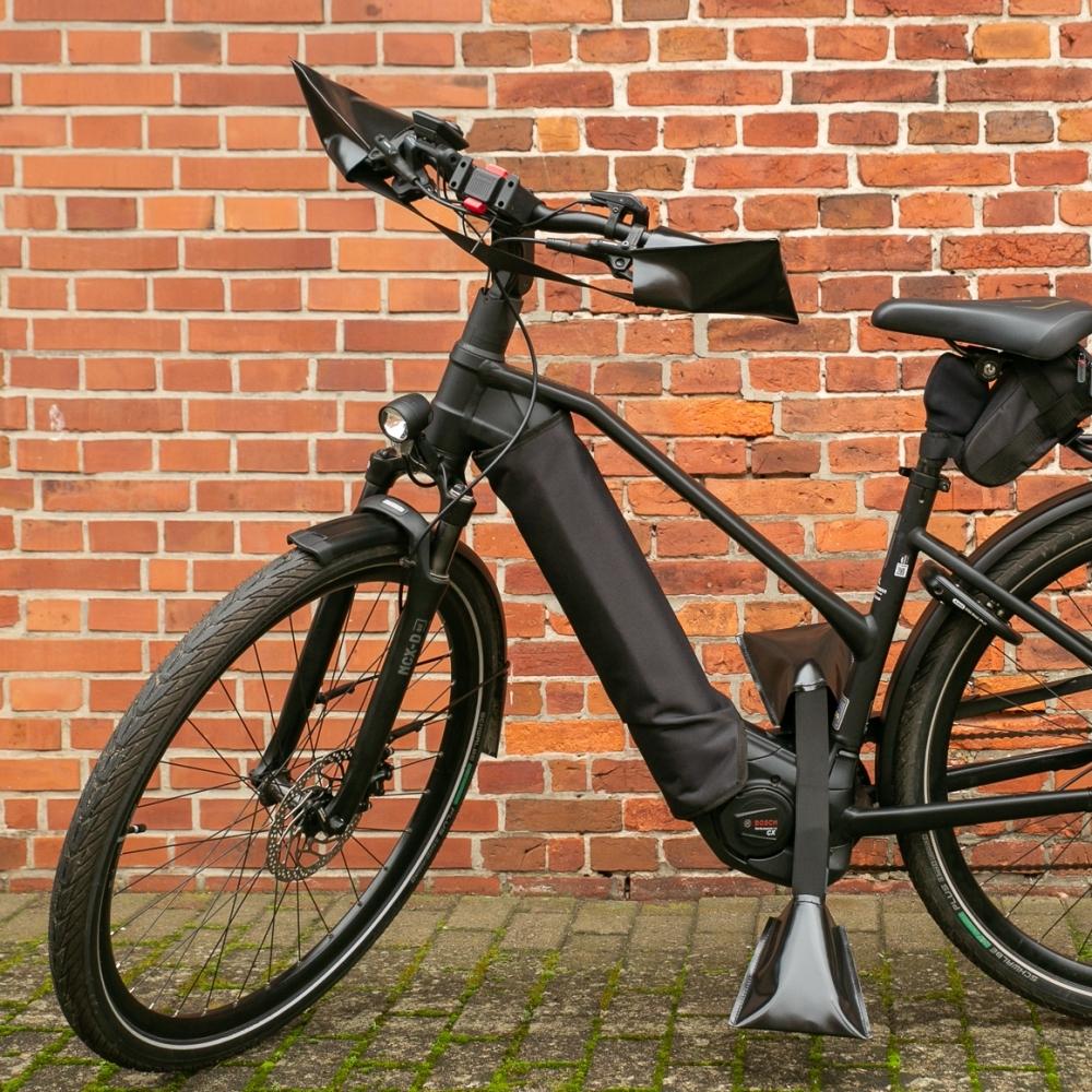 Haberland Pedal-/Lenkerschutz L Schwarz - zuverlässiger Schutz für Pedale & Lenker