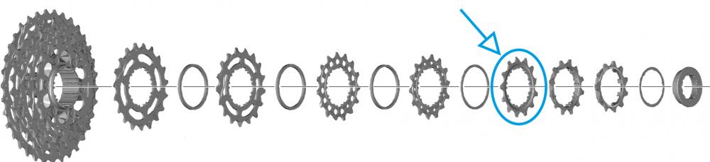 SHIMANO Ritzel für CS-R7100 13 Zähne - 13 Zähne