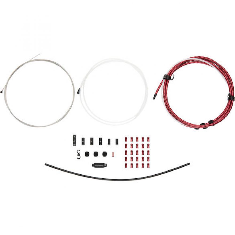 Jagwire Schaltzugset Road & Mountain Elite Link 1x Rot - Kompressionsfreie Schaltperformance