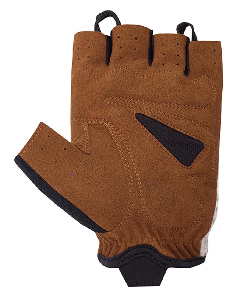 CHIBA Retro - Radhandschuhe kurzfinger, S, beige/braun