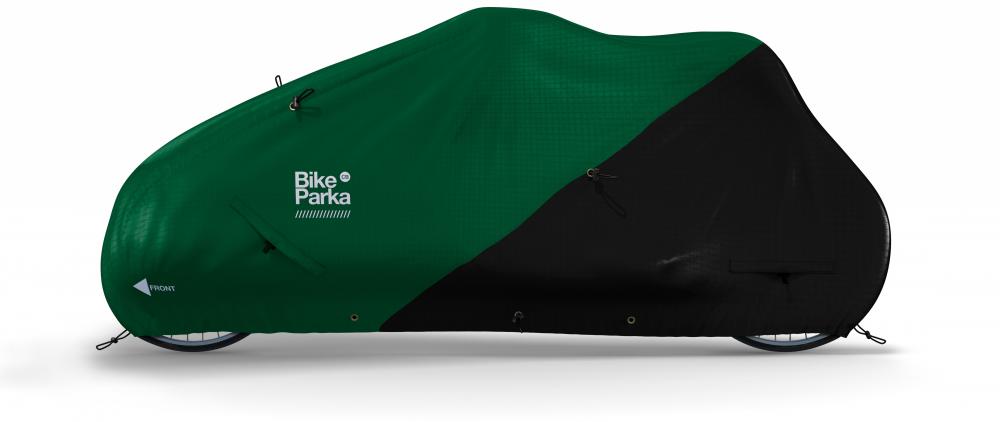 BikeParka Fahrradabdeckung CARGO Forestgreen green - robuster Wetterschutz für Lastenräder