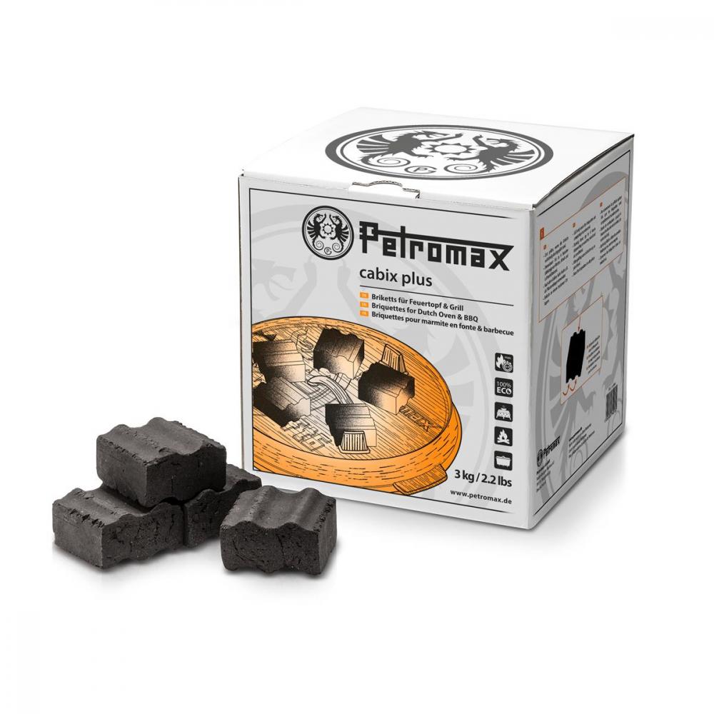Petromax Cabix Plus Briketts umweltfreundliche, formstabile Kokosbriketts mit Rillenprofil für optimale Hitzeverteilung beim Kochen mit Feuertopf und Grill