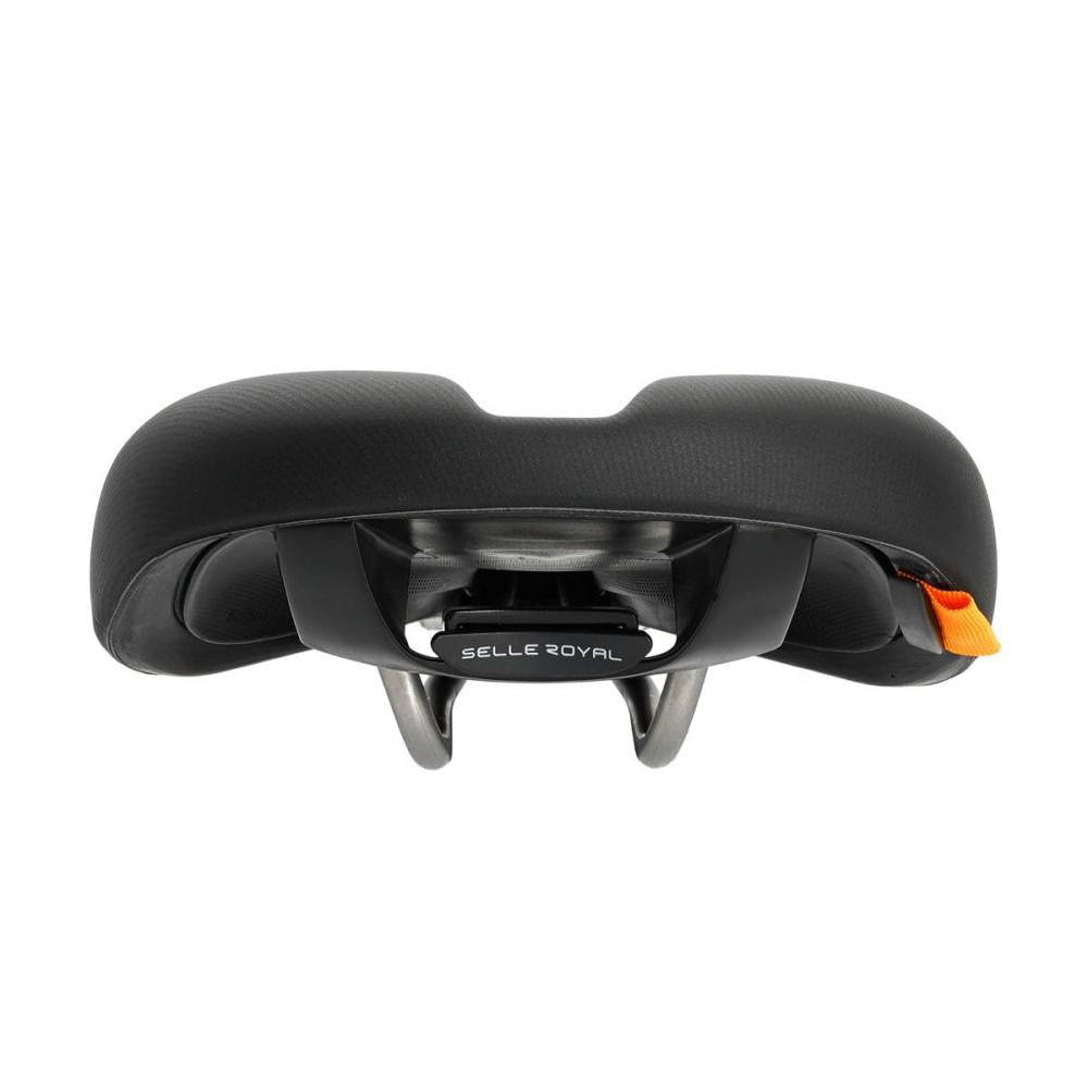 Schwarzer Selle Royal Explora Moderate Unisex Fahrradsattel mit Royalgel, ergonomischer Trekking-Sattel.