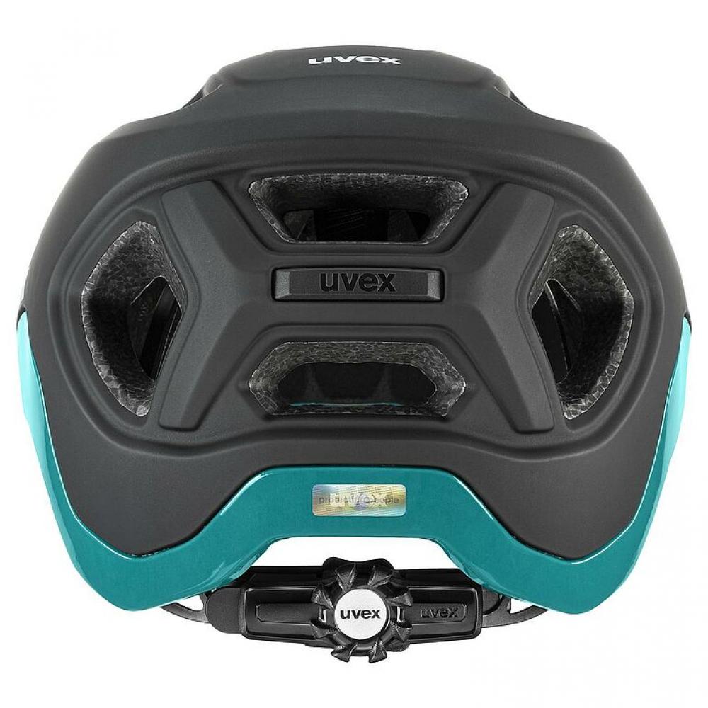 uvex react MTB-Helm black-teal matt 5256 cm - Double Inmold, IAS 3.0, Monomatic, EN 1078