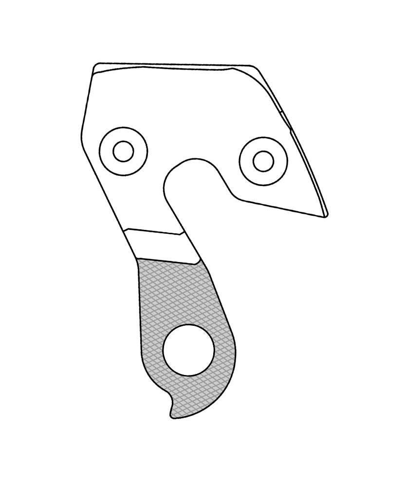 Marwi Schaltauge GH-272 inkl. Schrauben für Bergamont, Aluminium, schwarz