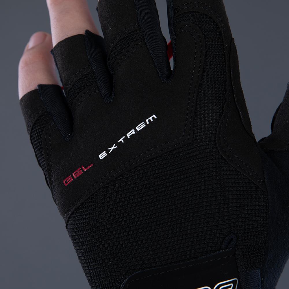 CHIBA Gel Extrem Fahrradhandschuhe - schwarz - Größe XL - ergonomische Gelpolsterung - Digital Carbon Fibre - Quick-Pull