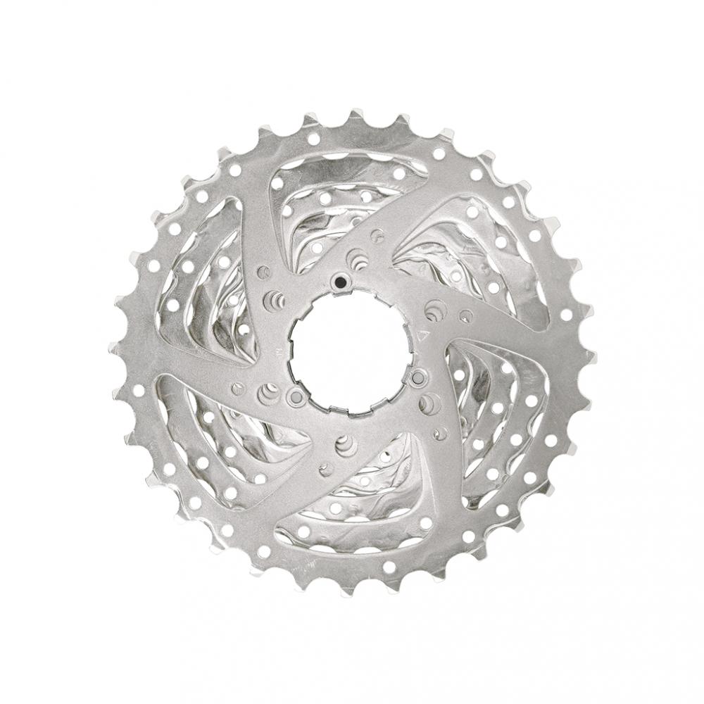 SunRace CSM66 8-fach 11-34 Zähne Fahrrad Kassette silber für MTB Trekking E-Bike.