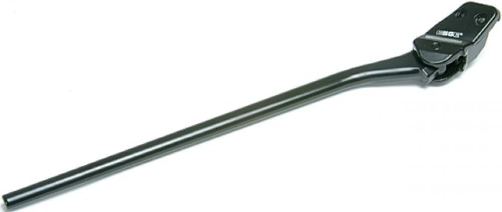 PLETSCHER Hinterbauständer Comp 28 Zoll schwarz - Direktbefestigung außen am Ausfallende mit 18 mm Lochabstand, Aluminium-Druckguss