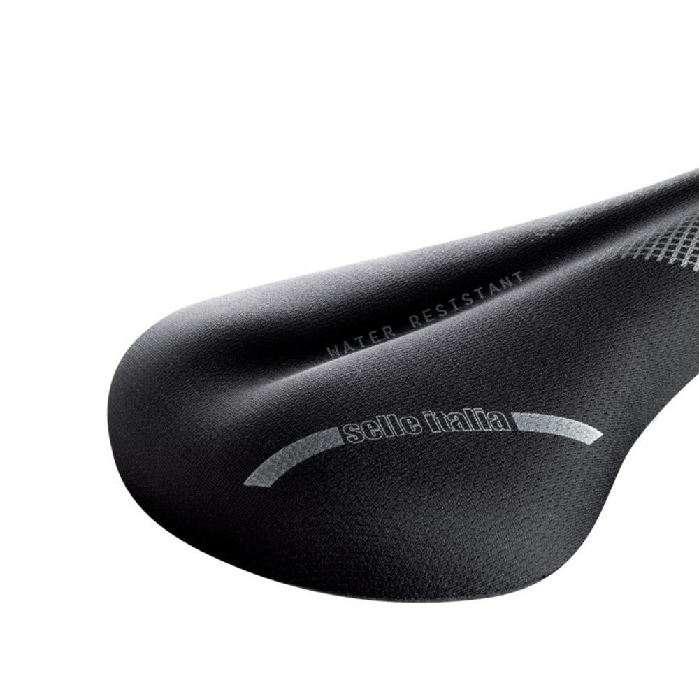 Selle Italia Comfort Booster M black - ergonomische Sattelauflage in Größe M mit stoßdämpfendem Gel-Polster, atmungsaktivem Bezug & rutschfester Unterseite