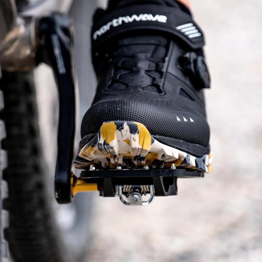 Tatze Two-Face MTB Hybrid Pedale Robuste Kombipedale mit 14 austauschbaren Pins, Cr-Mo-Achse, CNC-gefrästem Aluminiumkörper, ideal für MTB und Trail-Einsätze