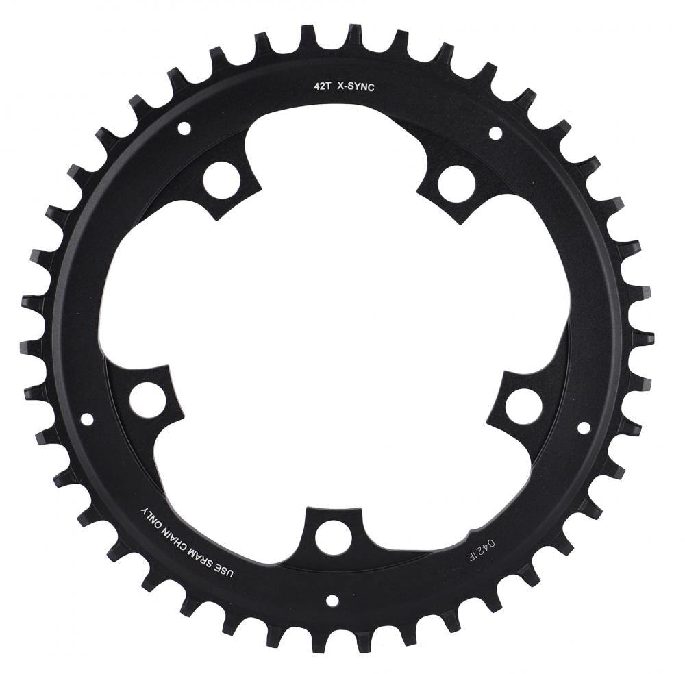 SRAM Kettenblatt Road S350 Aeroguard 44T 110 mm schwarz 11-fach - effizienter Antrieb für Rennräder