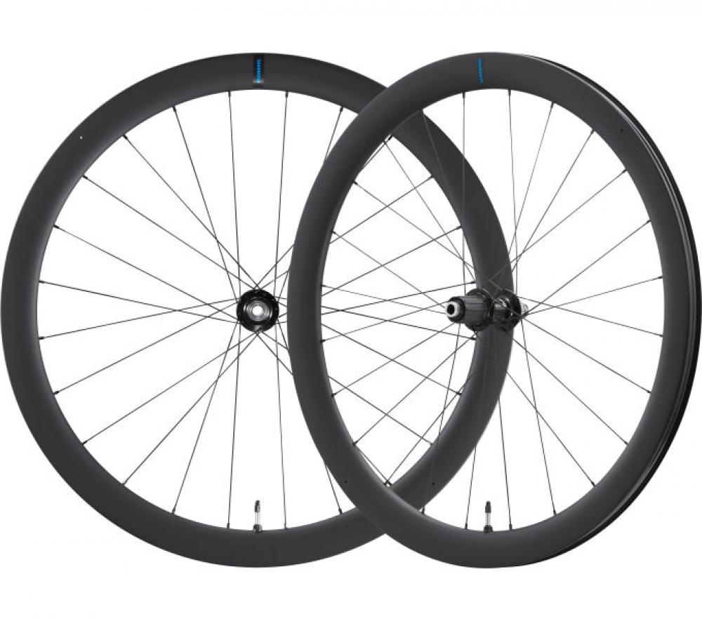 SHIMANO Laufradsatz WH-RS710 C46 TL - 28 Zoll, Rennrad, Scheibenbremse, Tubeless Ready 28" 24 Loch Center-Lock 100x12 mm