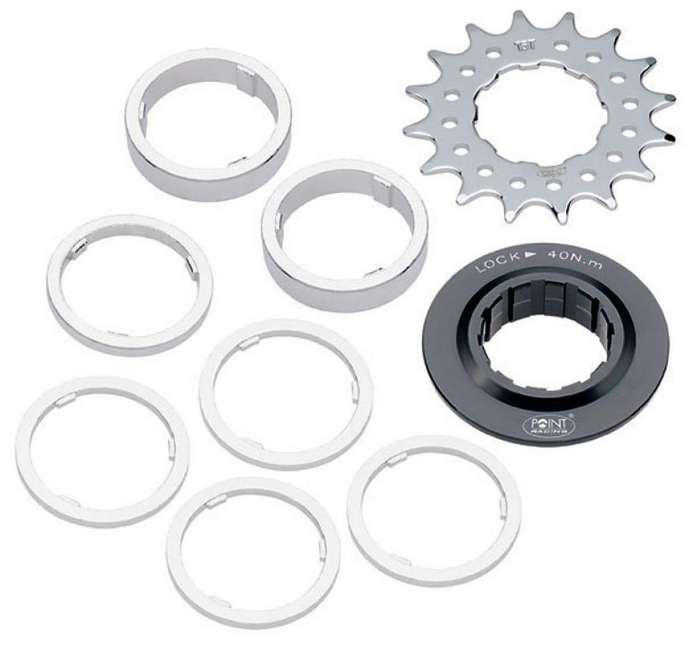 Single Speed Ritzel / Distanzring-Set 18 Zähne
