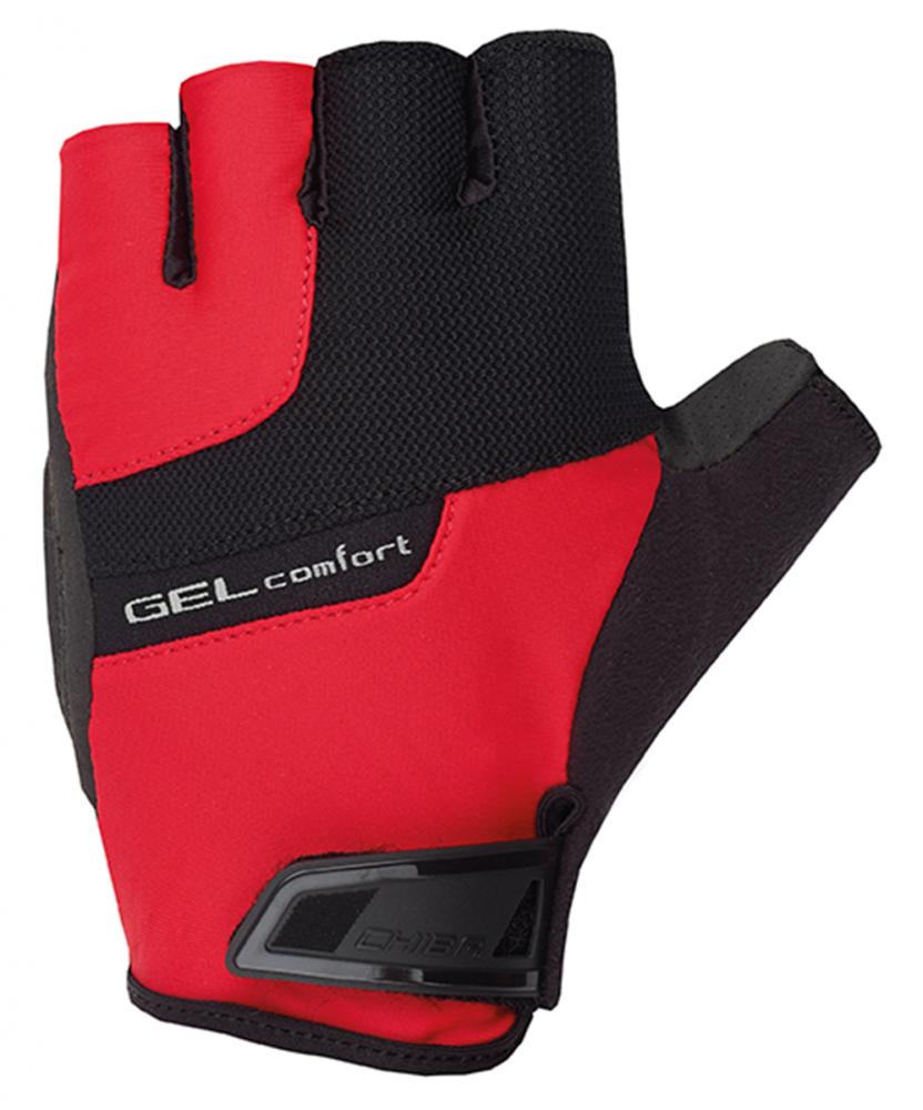 CHIBA Gel Comfort - Radhandschuhe XXL rot, Gelpolster, atmungsaktiv, Kurzfinger