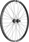 Schwarzes DT Swiss F1900 Classic 29" Vorderrad, robust für Bikepark, mit Nabe und Speichen.