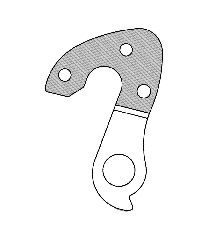 Marwi Schaltauge GH-289 inkl. Schrauben für Focus Cayo/Mares, Aluminium, 3-fach Befestigung