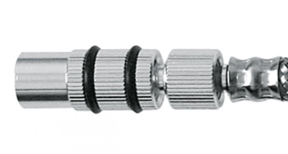 SKS MSP Dämpferpumpe, 20 bar, Aluminium, abschraubbarer Stahlflexschlauch, integriertes Druckablassdrehrad, 2-Stufen-Verschraubung, inkl. Tasche