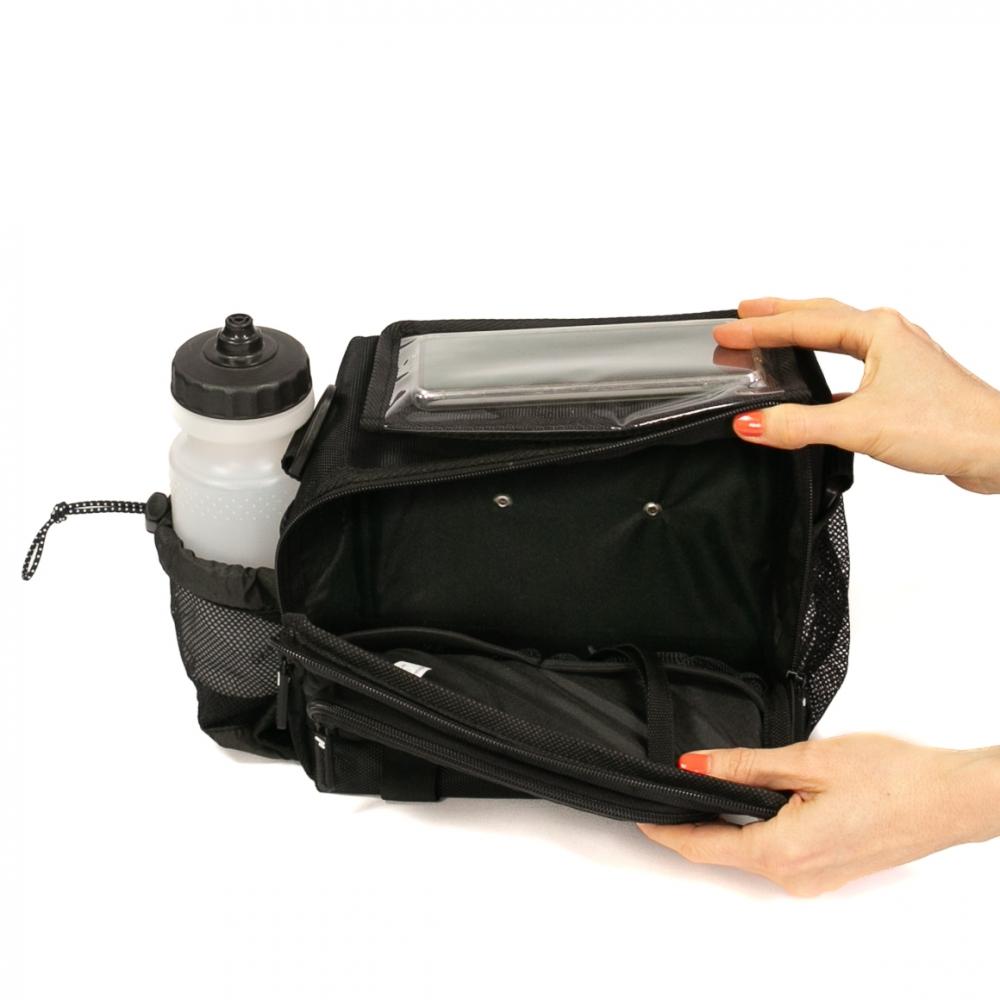 Haberland Lenkertasche 6l Bottle schwarz - praktische E-Bike-Lenkerlösung mit KLICKfix