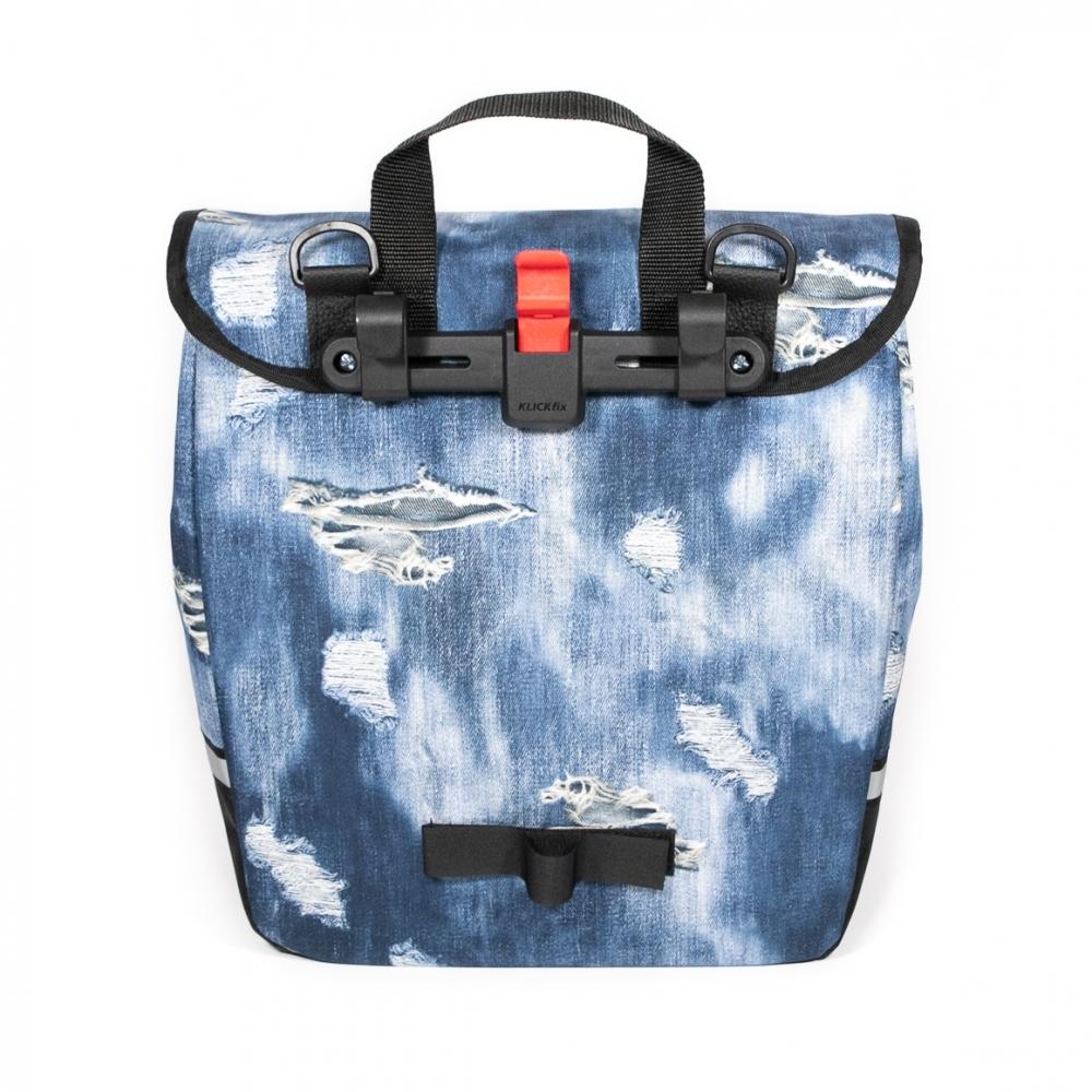 Haberland Einzeltasche Trend L schwarz - geräumige Fahrradtasche mit KLICKfix