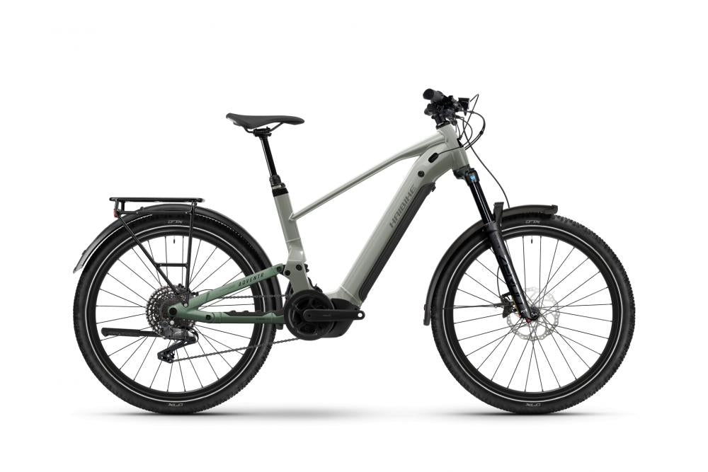 Haibike Adventr 4 SUV E-Bike Fully 27 - 5 Zoll 600 Wattstunden Bosch Performance Line PX Shimano Cues 11-Gang grey-bamboo - E-Mountain Bike