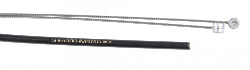 Shimano Bremszug-Set MTB Edelstahl mit schwarzer M-System Außenhülle für zuverlässige Bremsperformance.