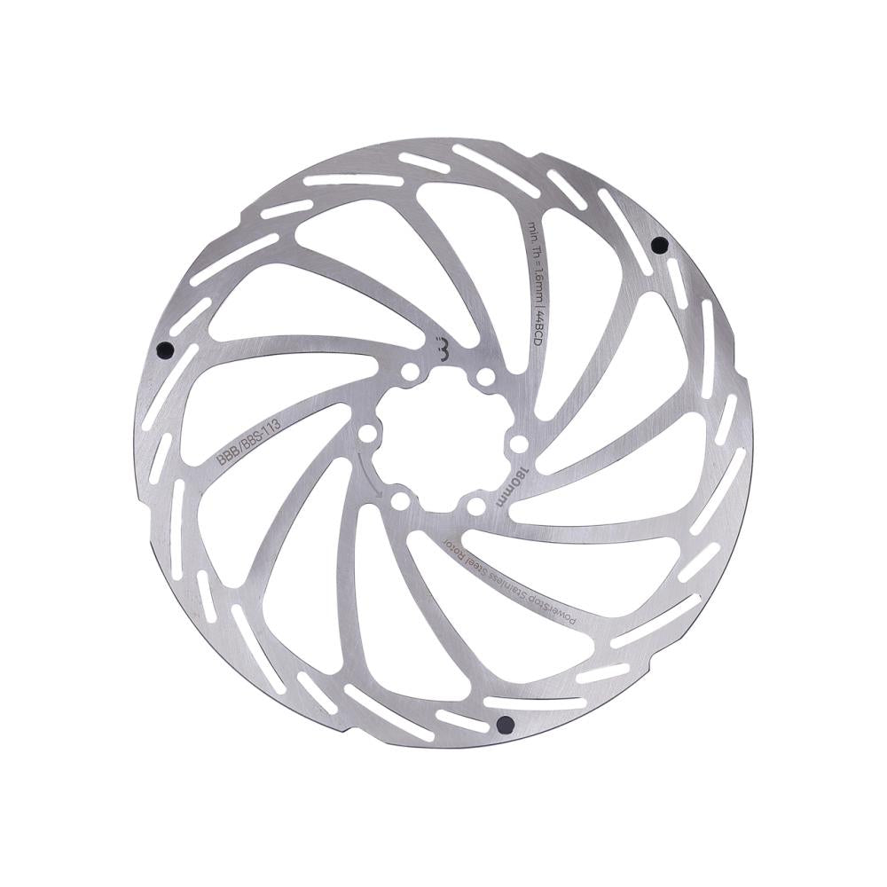 BBB Cycling Bremsscheibe PowerStop 180 mm silber - starke Bremsleistung bei jeder Fahrt