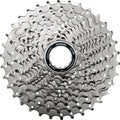 Shimano CS-HG500 10-fach Kassette 11-34Z, silberne Fahrradkassette mit abgestuften Ritzeln in der Draufsicht.