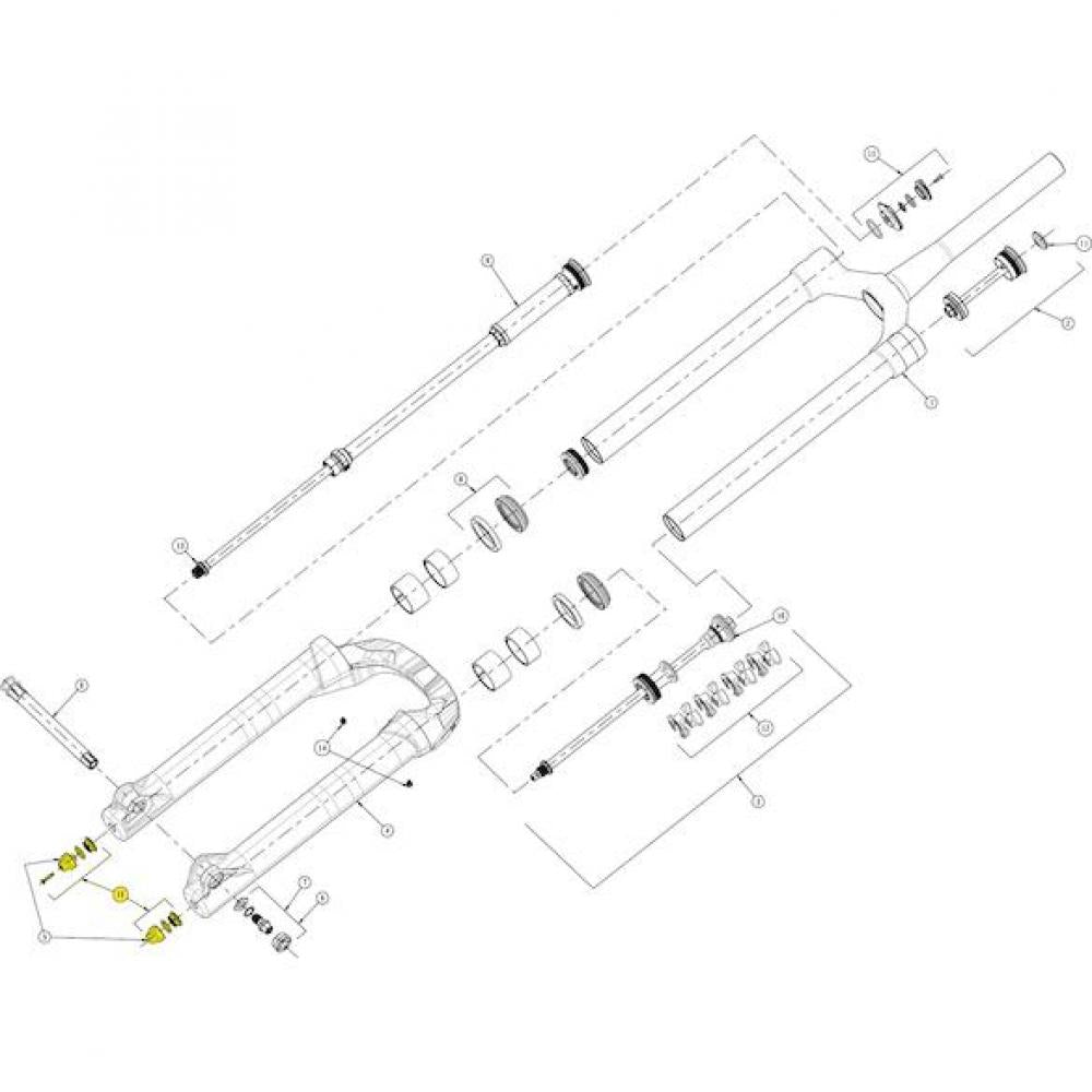 Manitou Zugstufeneinstellknopf & Luftkappe für Mezzer 27,5/29" Blau/schwarz - aktuelle Generation