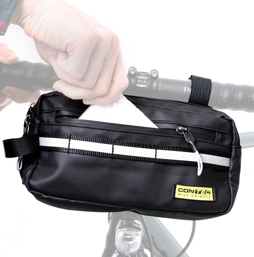 Contec Lenkertasche Mile Grinder Race 3 schwarz Größe 25x8.5cm 3 Liter