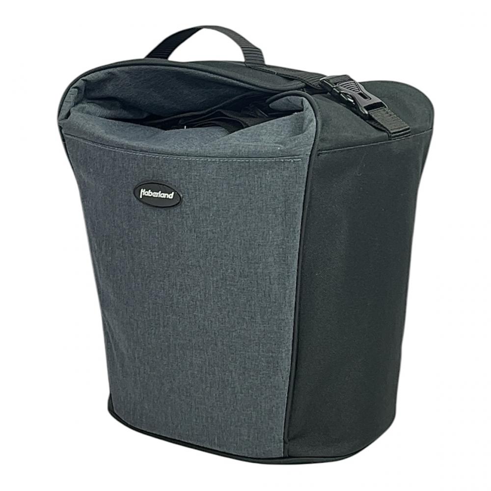 Haberland Lenkertasche Britta grau schwarz Größe 32x26x28cm 18l