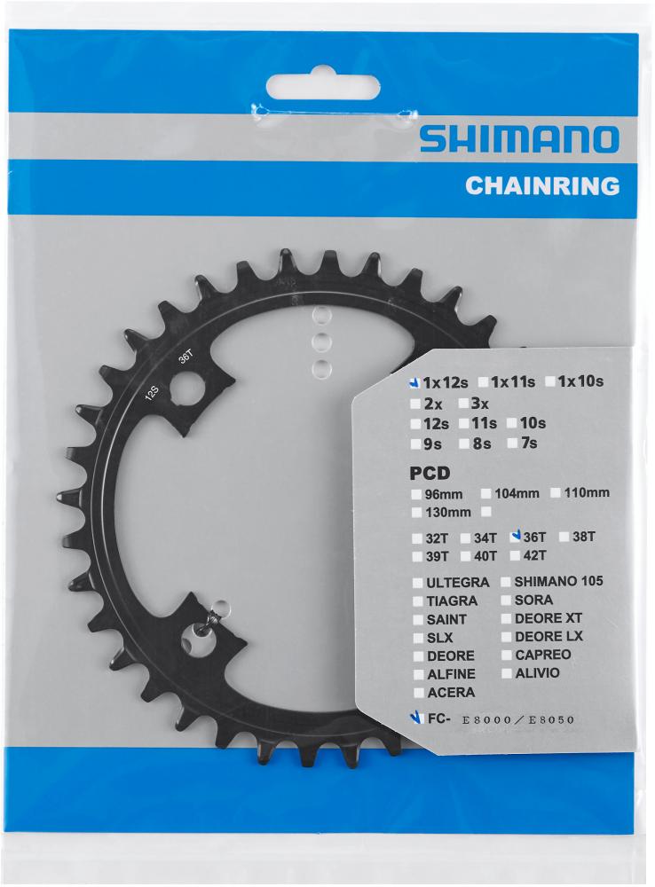 SHIMANO Kettenblatt SM-CRE80-12 36Z für E-BIKE SYSTEMS - Effiziente Kraftübertragung