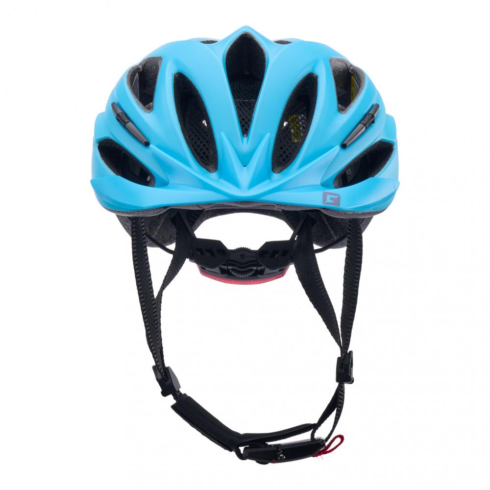 CRATONI Pacer Junior Kinder-Fahrradhelm - S-M 54-58 cm, Blue White Matt, 250 g, Rücklicht, 20 Ventilationsöffnungen, LFS, CE EN 1078