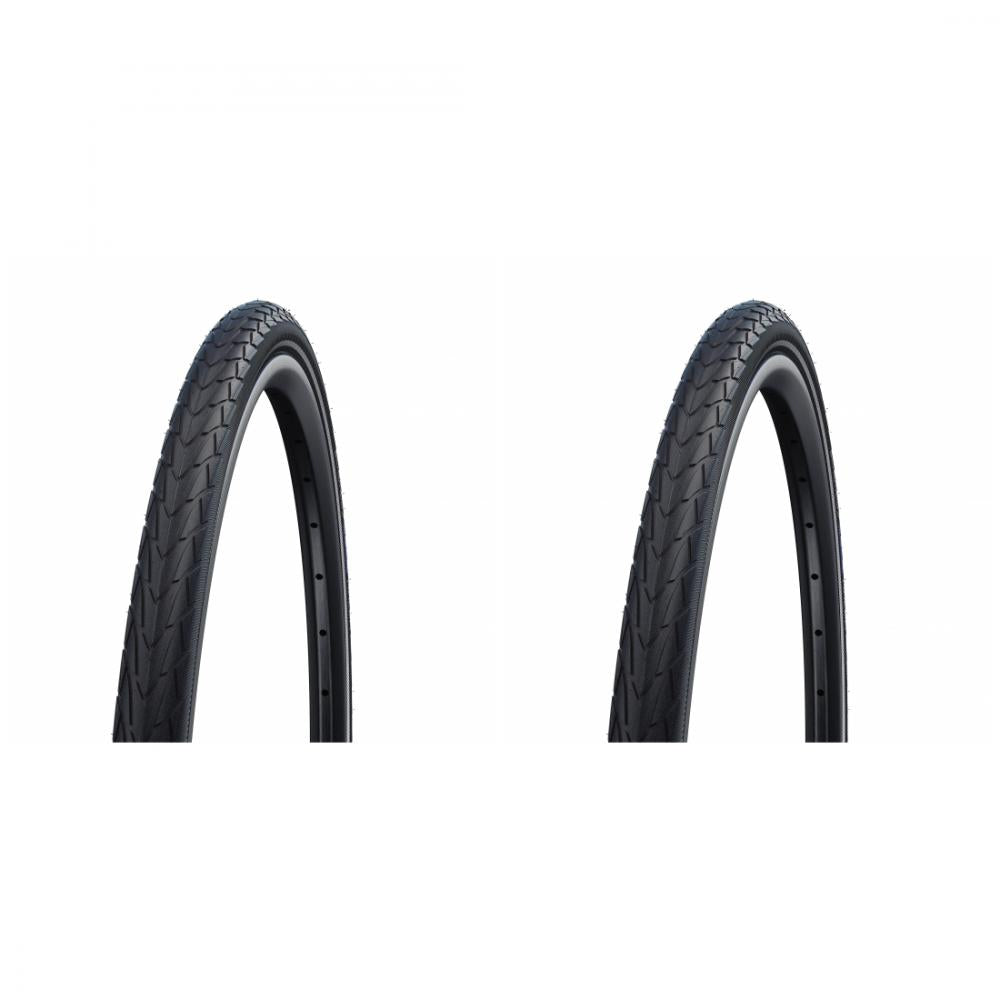 Schwalbe Marathon Racer 2x HS429 28x1.35 Drahtreifen, leichtester Marathon mit RaceGuard Pannenschutz, SpeedGrip-Compound, LiteSkin-Seitenwand, Reflexstreifen, ETRTO 35-622