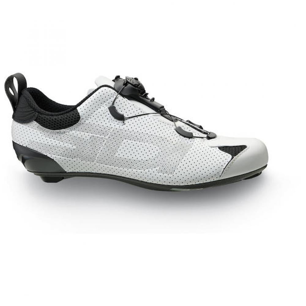 Sidi ROAD Tri-Sixty white 42.5 Weiß - leichter Triathlon-Rennradschuh mit Carbonsohle