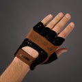CHIBA Retro - Radhandschuhe kurzfinger schwarz/braun, S