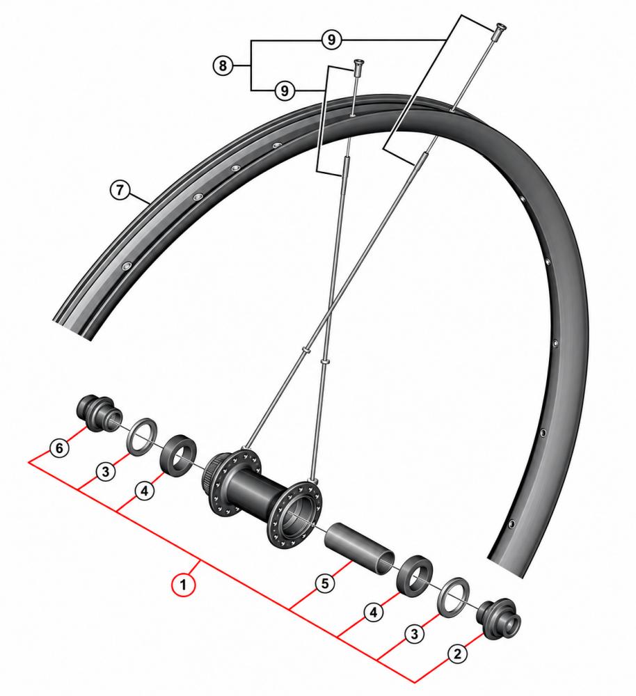 Shimano Y2MC98010 Nabenachseinheit für HB-TC500-12 12 x 100 mm