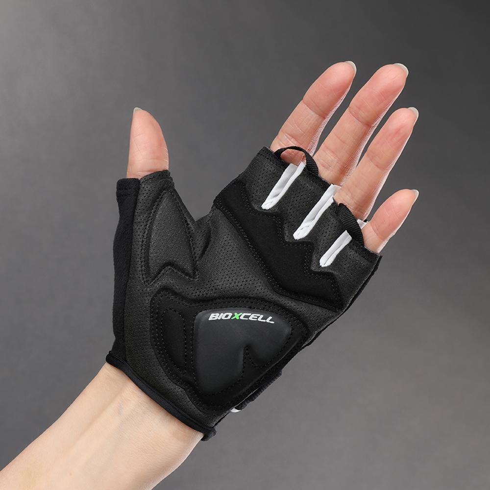 CHIBA BioXCell Lady - Damen Radhandschuhe schwarz, Größe M, gepolstert