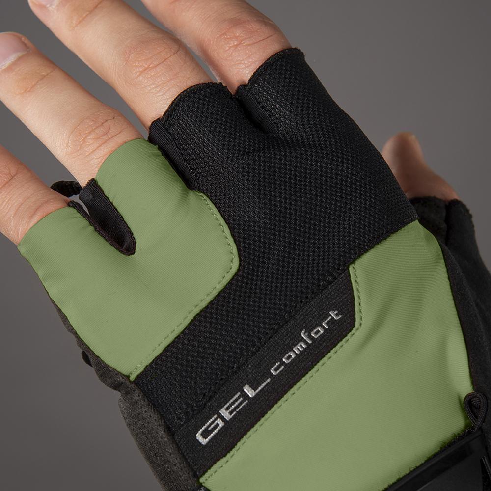 CHIBA Gel Comfort - Radhandschuhe kurzfinger olive, S, mit Gelpolsterung