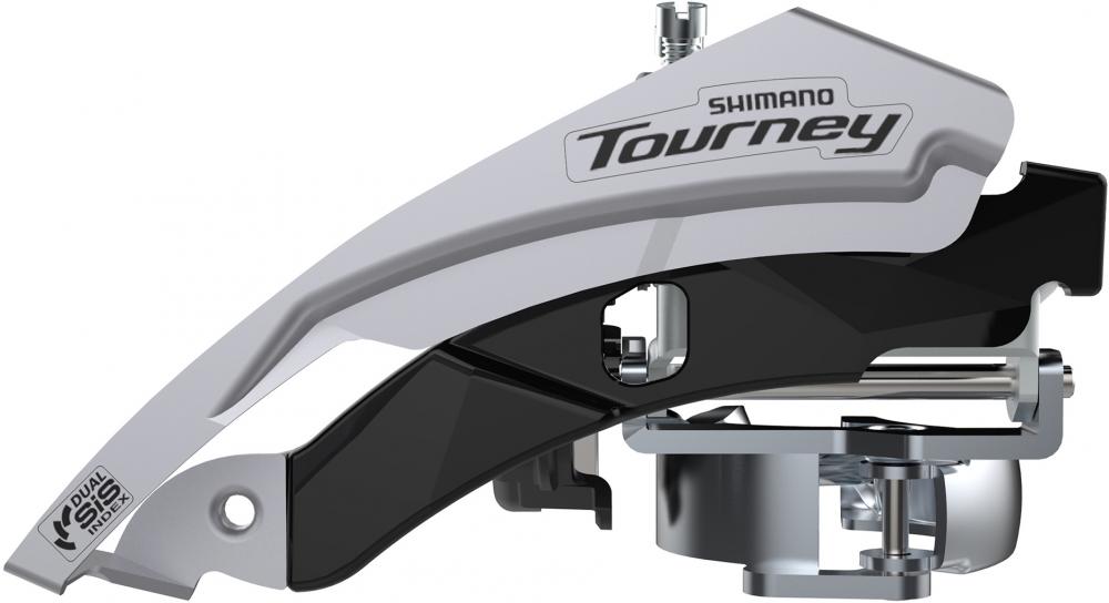 SHIMANO Umwerfer TOURNEY FD-TY600 3-fach 63-66° - Zuverlässiger Frontumwerfer für Trekking- und Citybikes