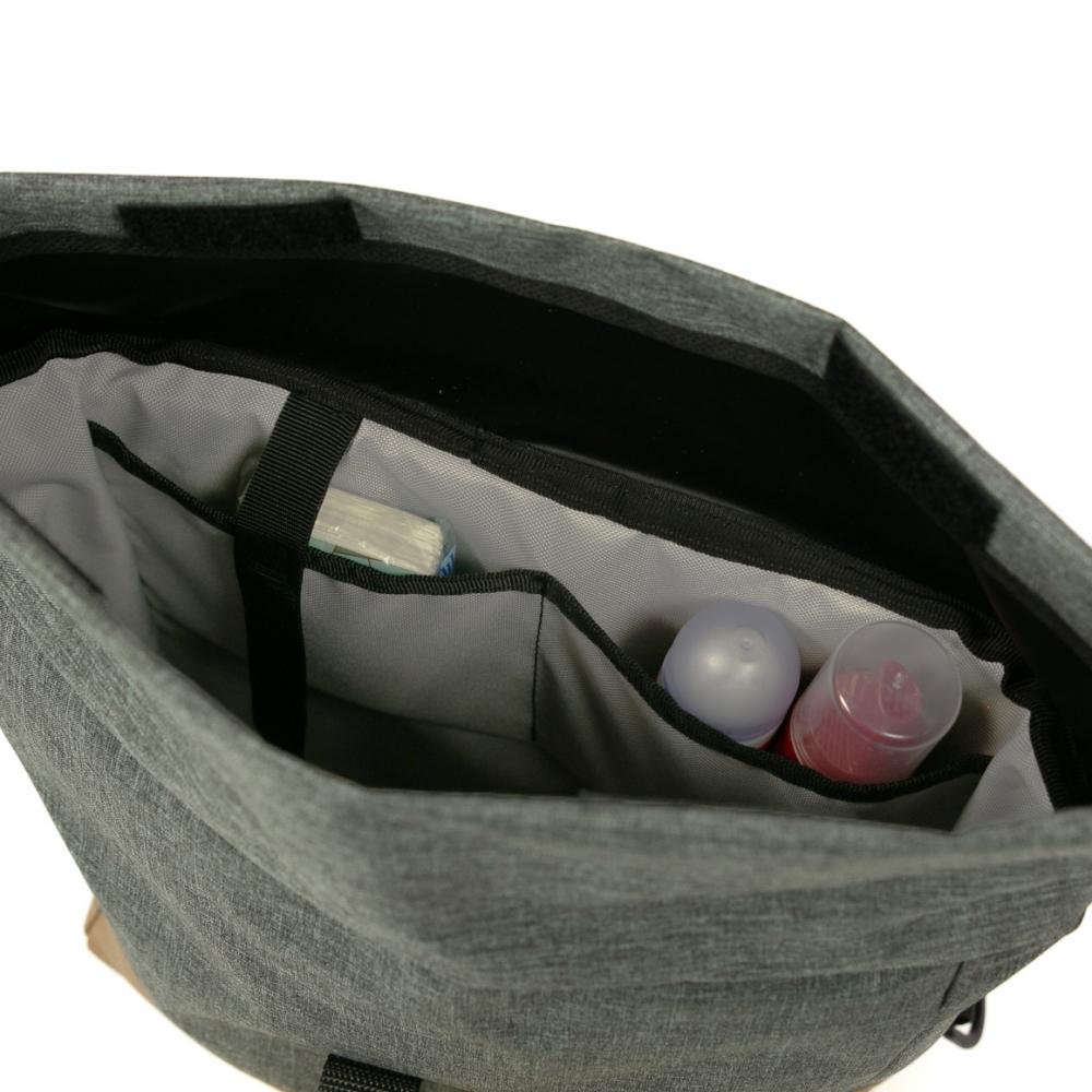 Haberland Vario-Bike-Rucksack Keep Rollin' grau - flexibler Bike-Rucksack mit Variohaken