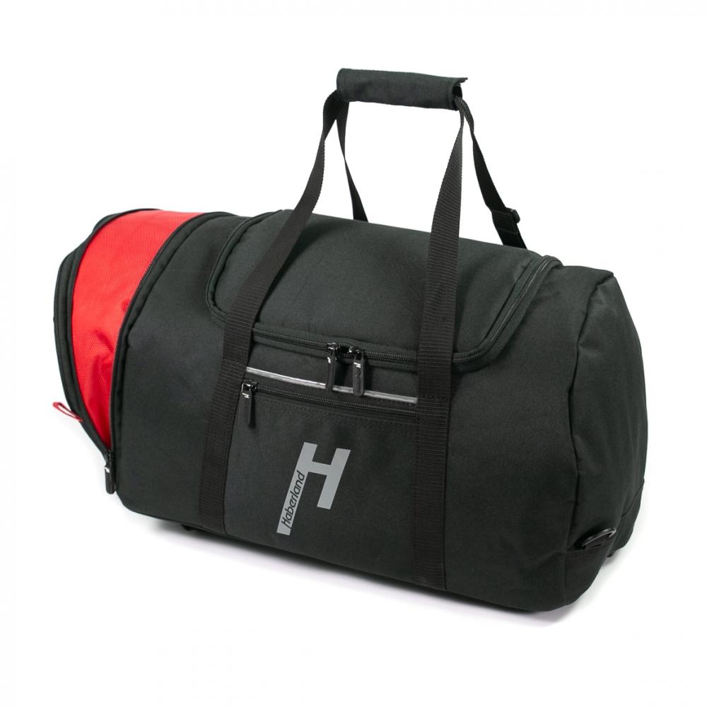 Haberland TranSPORTer Sporttasche schwarz, Fahrradtasche mit Rucksackfunktion.