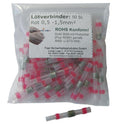 Import Lötverbinder für Lichtkabel rot Polybeutel a 50 Stck. 0,5-1,5 mm