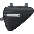Merida Rahmentasche TRIANGLE STRIPE 3 Liter Schwarz/Grau - Wasserabweisende Fahrradtasche mit Klettverschluss
