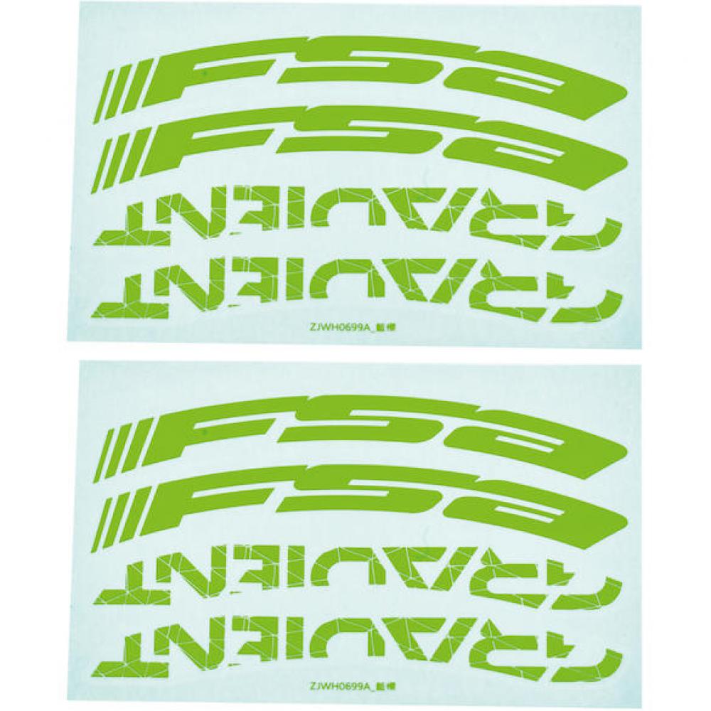 FSA Decals für Gradient Wider LRS 27,5" Grün - stylisches Upgrade für Dein Laufrad