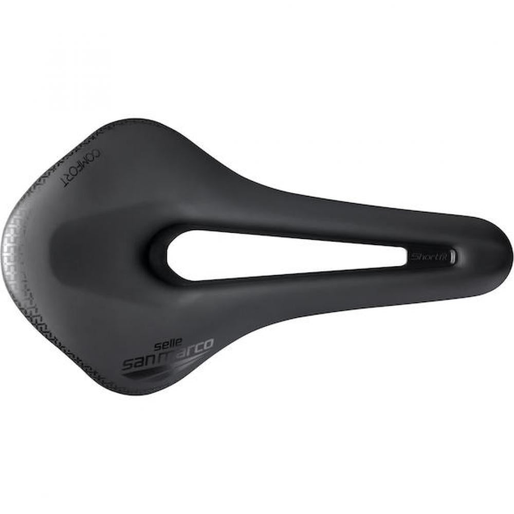 Selle San Marco Sattel Shortfit 2.0 Comfort Dynamic 140 x 255 mm Schwarz - komfortabler Performance-Rennradsattel