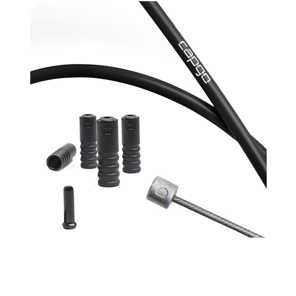capgo BL Schaltset ECO '1x' Shimano/Sram ROAD ATB MTB Schwarz - 95 g Leichtes Schaltzugset mit minimaler Reibung